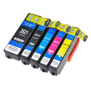 High-Capacity Ink Multipack – Compatible with Ink Series 26XL (Model T2636) – 5 Cartridges